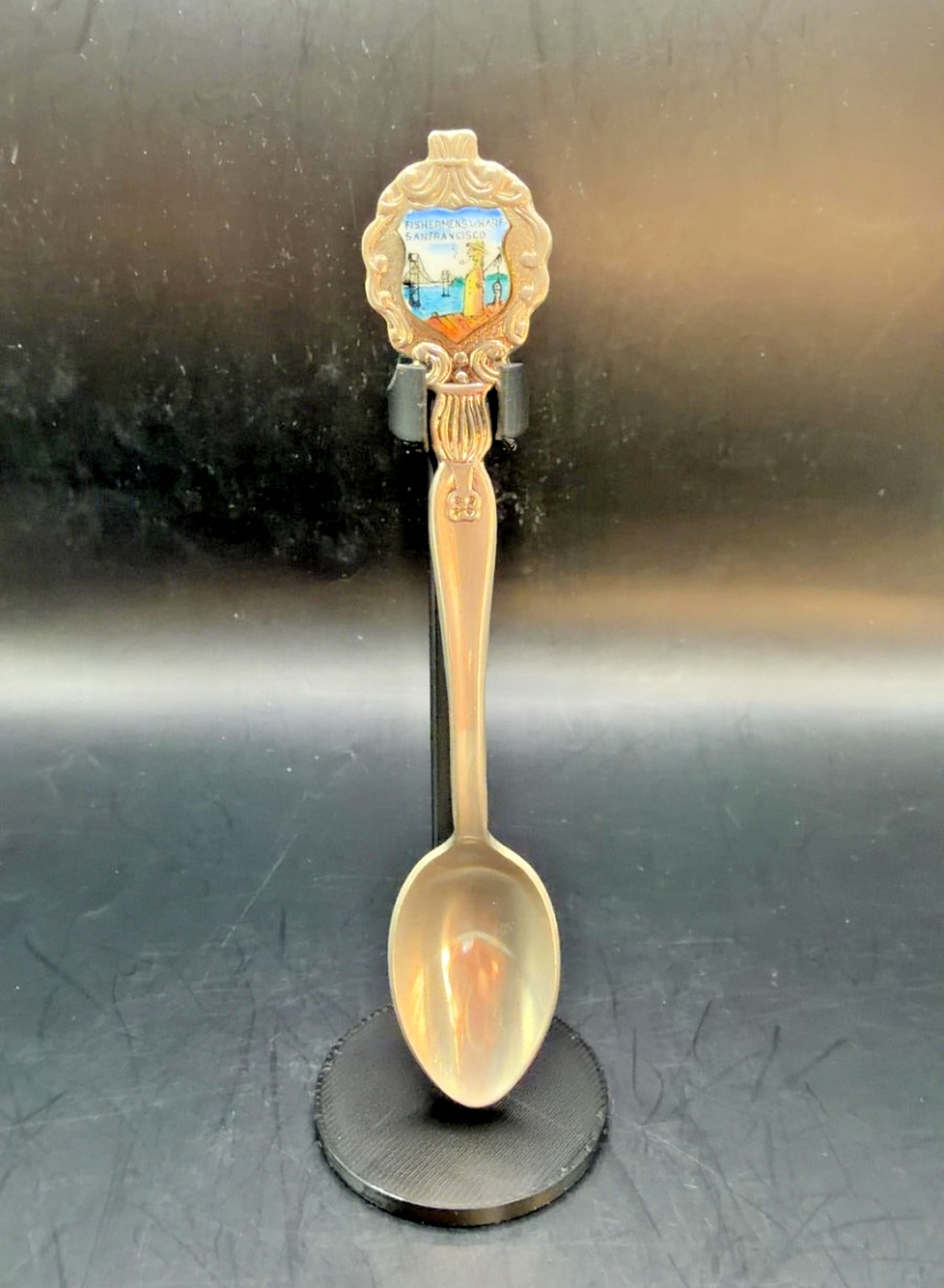 Holland Vintage Souvenir Spoon Fisherman's Wharf San Francisco Enamel